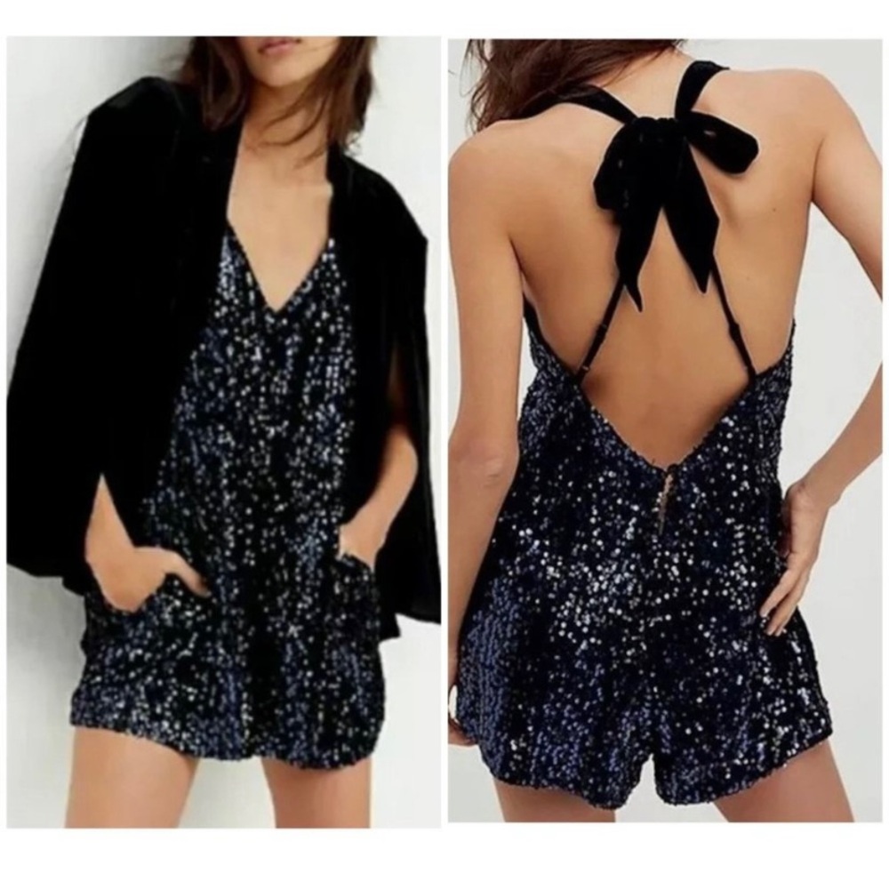 Free People Sparkle And Shine Sequin Romper